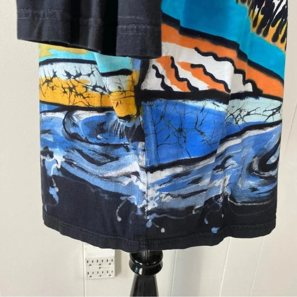 Woman’s Size XL Unbranded Art To Wear Abstract Tie Dye Colorful Waves Mountains - Picture 8 of 12